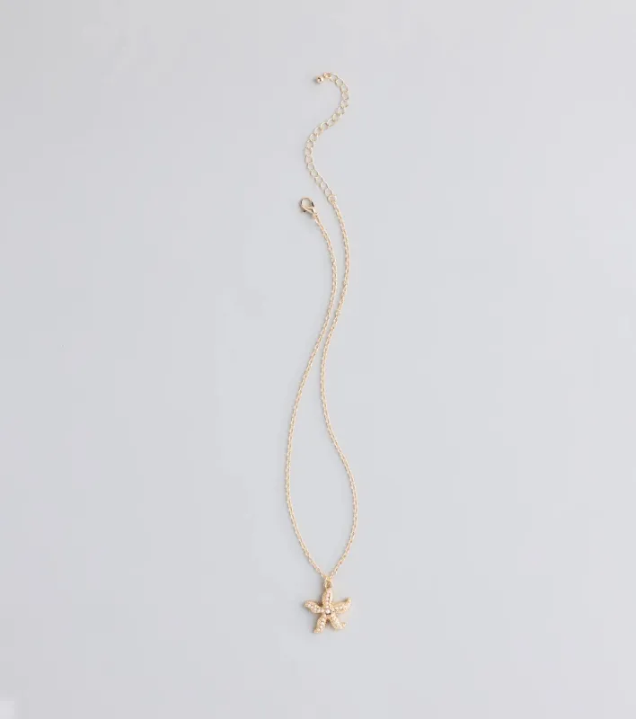 Coastal Chic Starfish Charm Necklace sold by Windsor