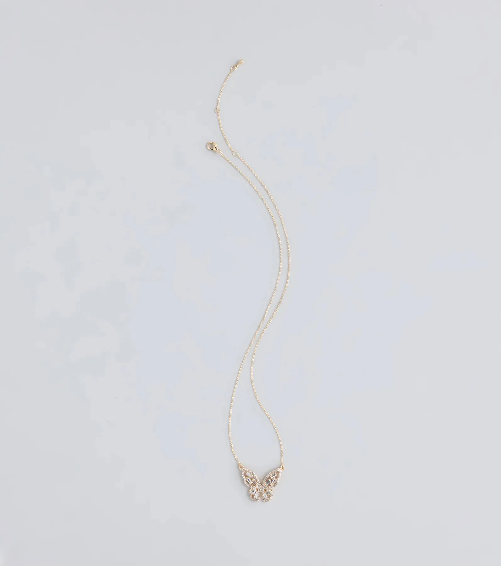Dainty Beauty Rhinestone Butterfly Necklace sold by Windsor product image thumbnail 4