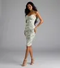 Garden Stroll Floral Mesh Midi Dress sold by Windsor