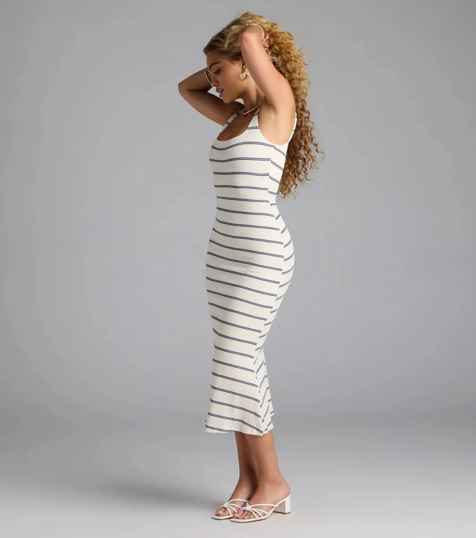 Pretty Picture Striped Midi Dress sold by Windsor product image thumbnail 4