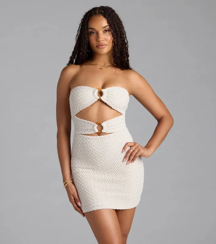 Tan Lines Cutout Bodycon Mini Dress sold by Windsor