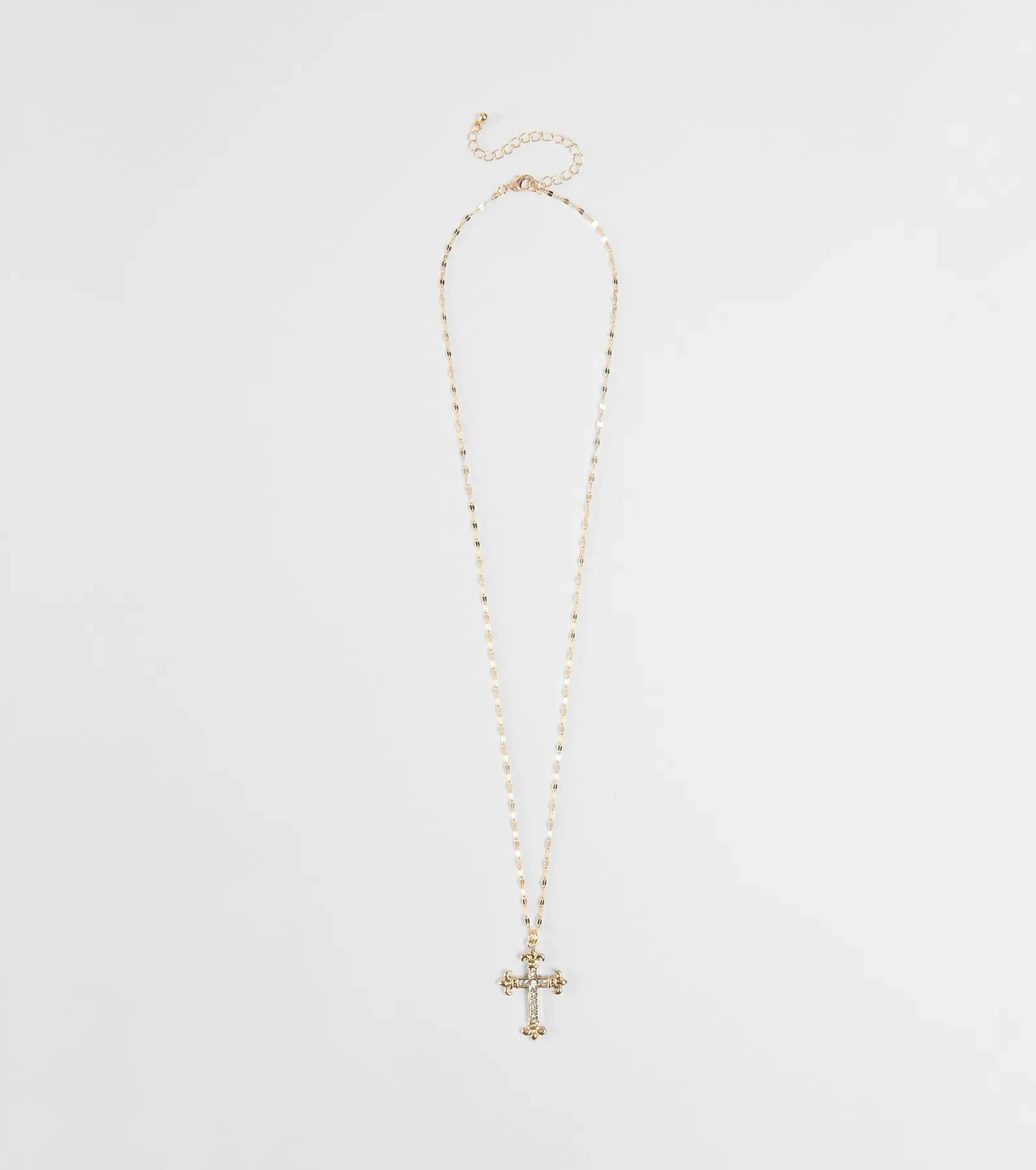 Full Of Faith Rhinestone Cross Necklace sold by Windsor