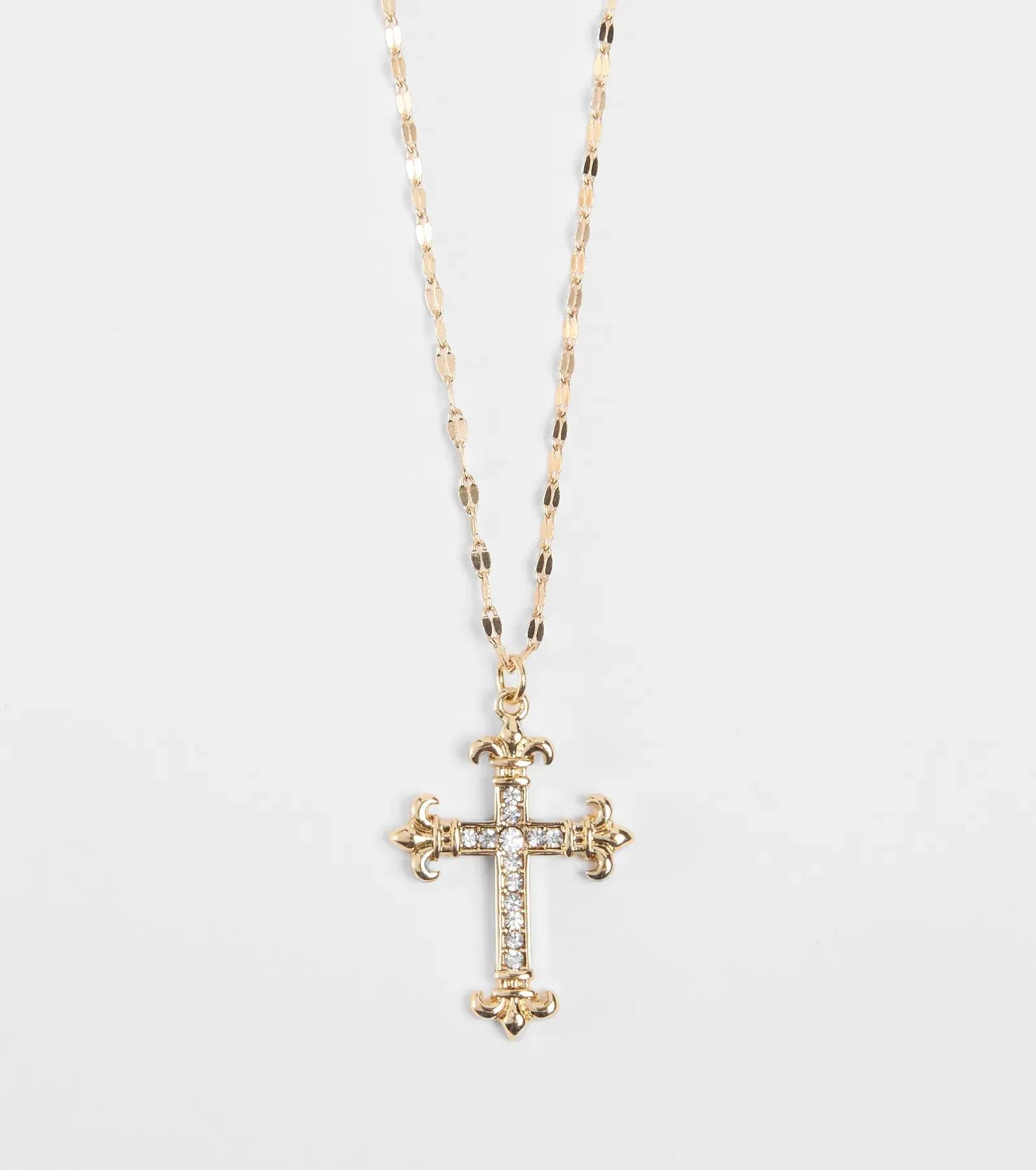 Full Of Faith Rhinestone Cross Necklace sold by Windsor product image thumbnail 2