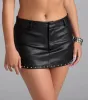 Edgy Stunner Grommet Trim Mini Skort sold by Windsor