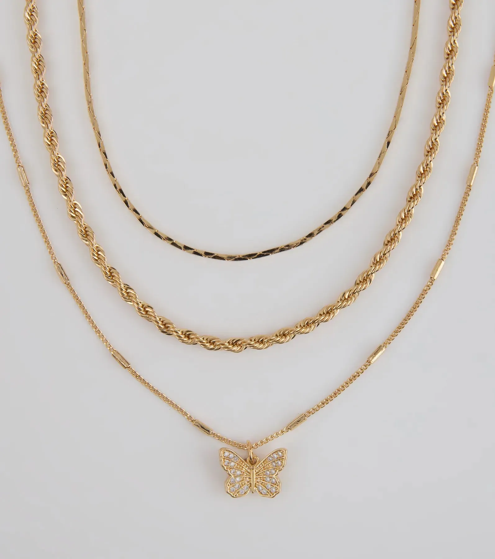 Wishing To Fly Butterfly Layered Necklace sold by Windsor product image thumbnail 2