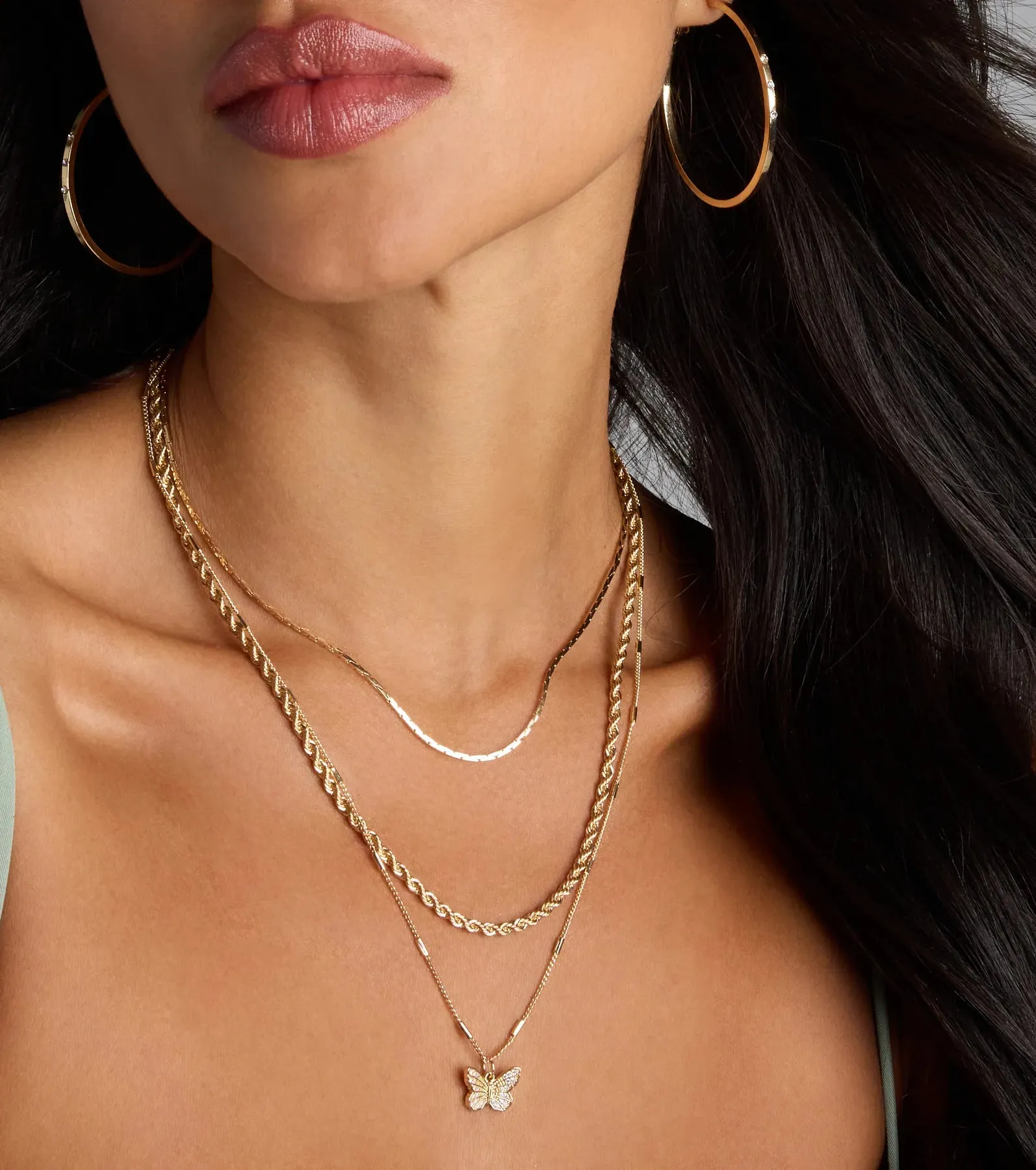 Wishing To Fly Butterfly Layered Necklace sold by Windsor product image thumbnail 3