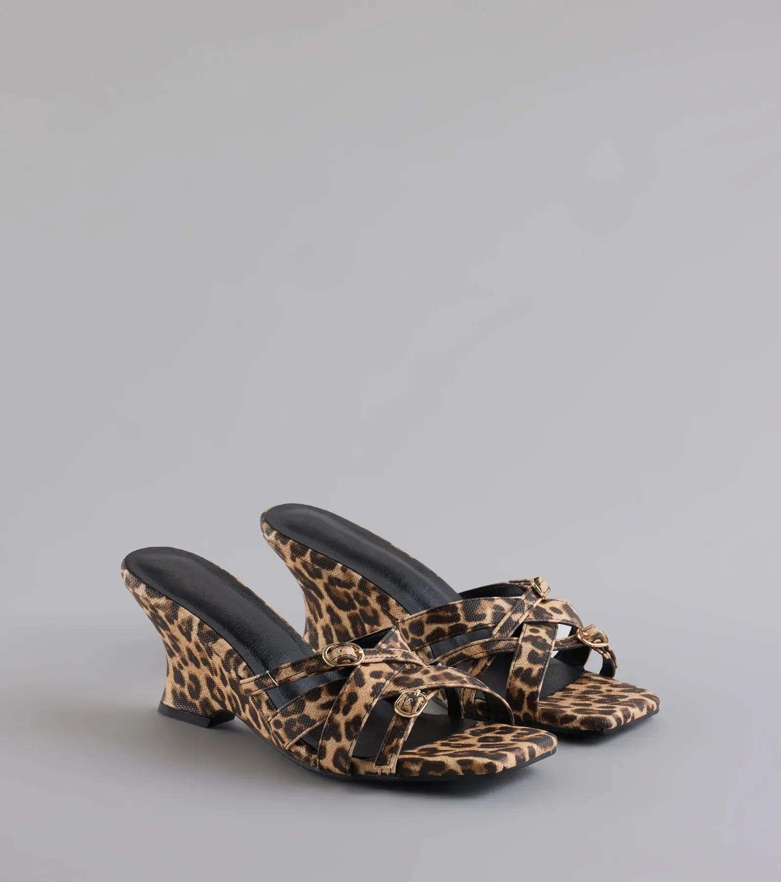 Playing It Cute Strappy Buckle Wedge Heels sold by Windsor product image thumbnail 5