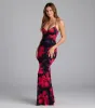 Chic Romance Floral Lace-Up Maxi Dress sold by Windsor