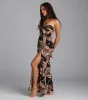 Island Hottie Tropical Halter Slit Maxi Dress sold by Windsor