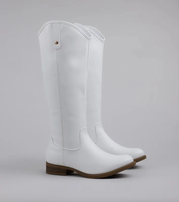 Polished Touch Under The Knee Riding Boots sold by Windsor
