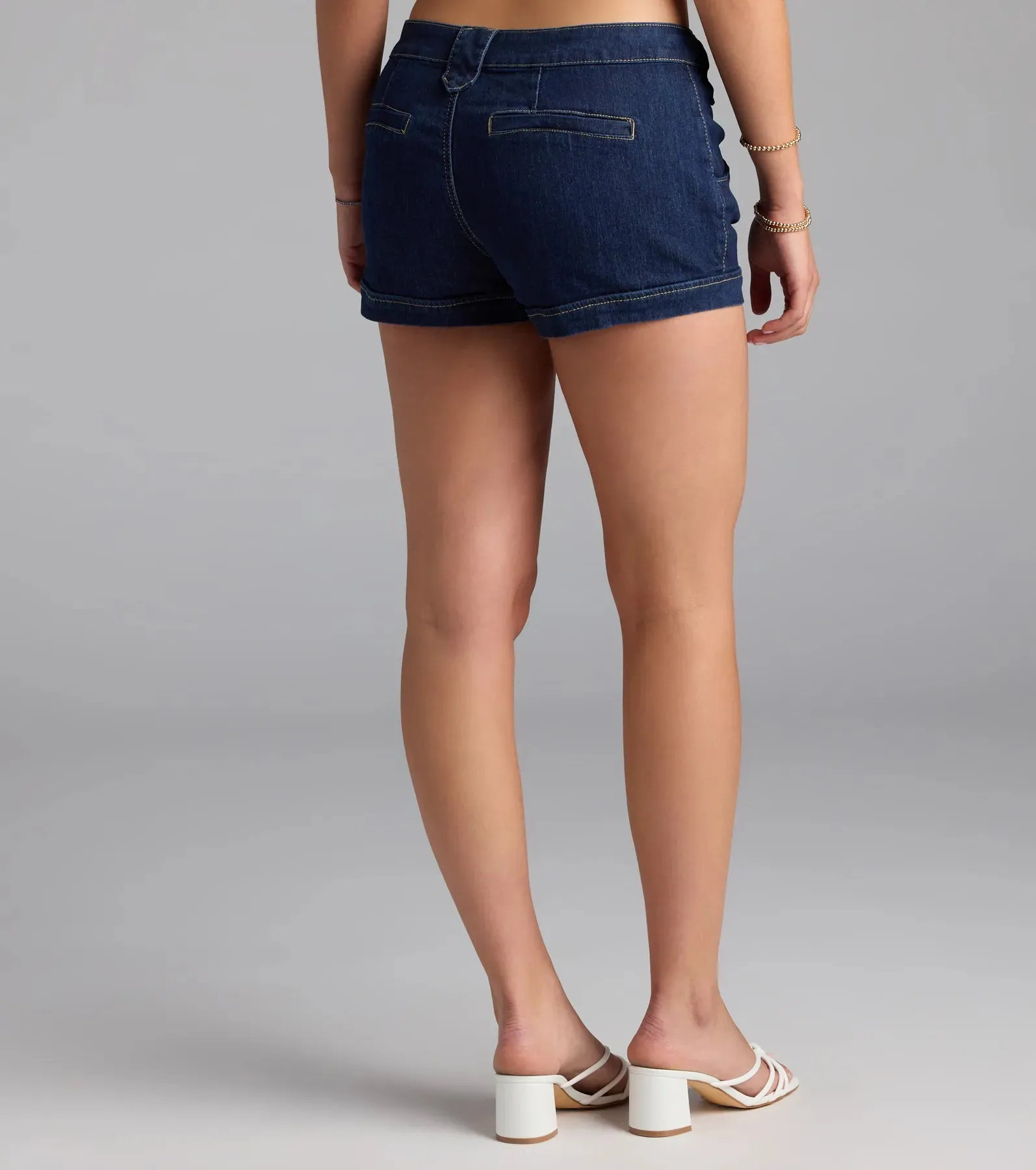 Button Up Darling Mid-Rise Denim Shorts sold by Windsor product image thumbnail 2