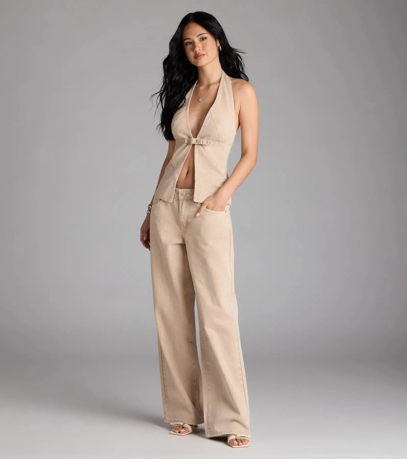 Fresh Vibes Denim Halter Top sold by Windsor product image thumbnail 4