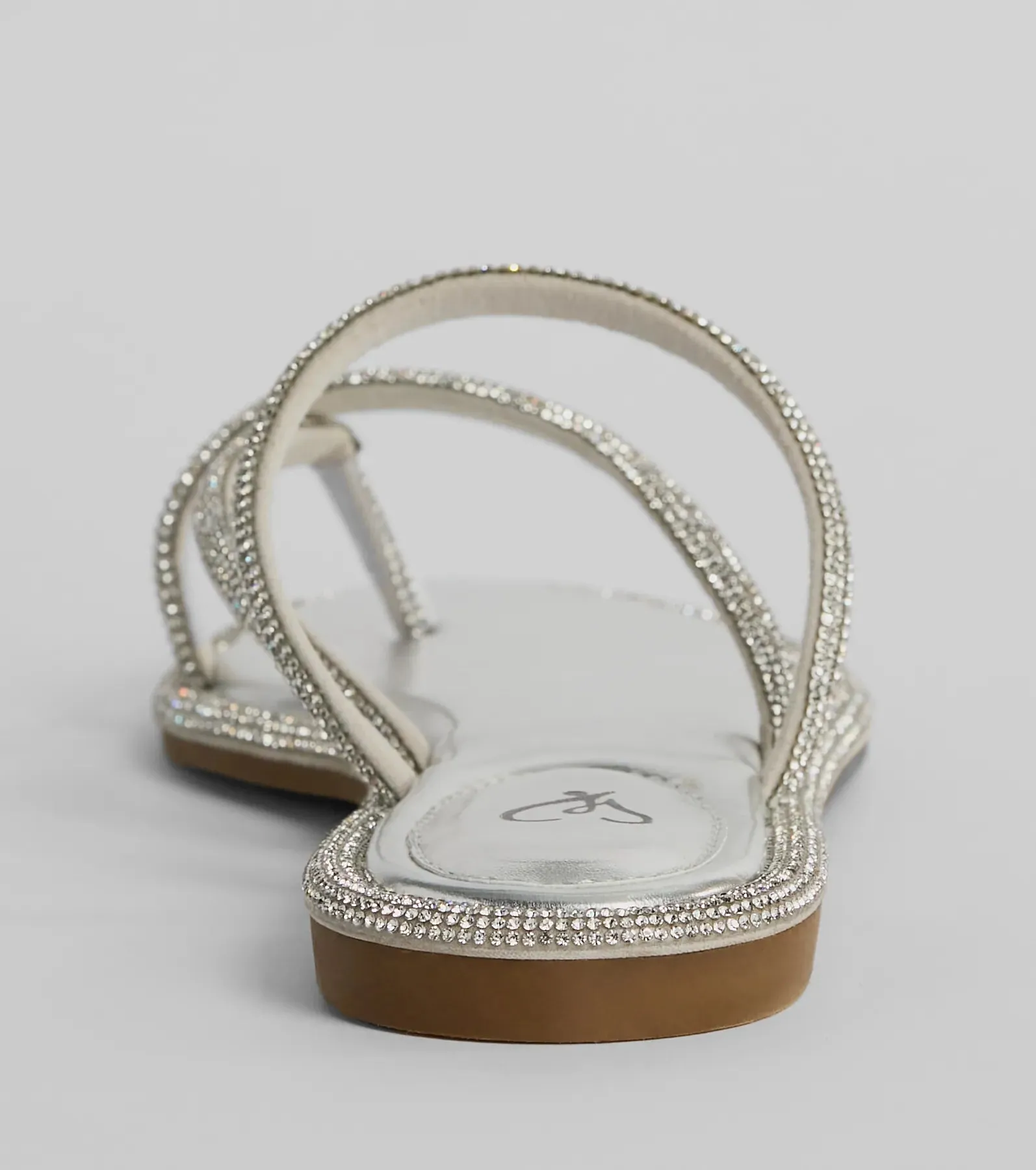 Bling It On Strappy Rhinestone Flat Sandals sold by Windsor product image thumbnail 4