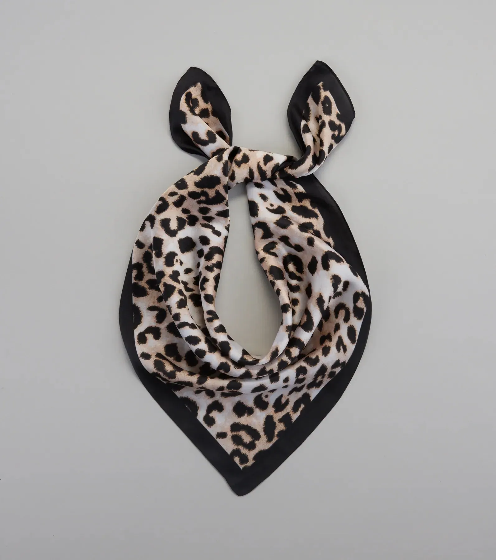 Sleek Purrfection Leopard Print Satin Scarf sold by Windsor product image thumbnail 4