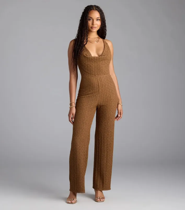 Make A Statement Strappy Open Back Jumpsuit sold by Windsor