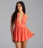 Here To Play Halter Skater Romper sold by Windsor