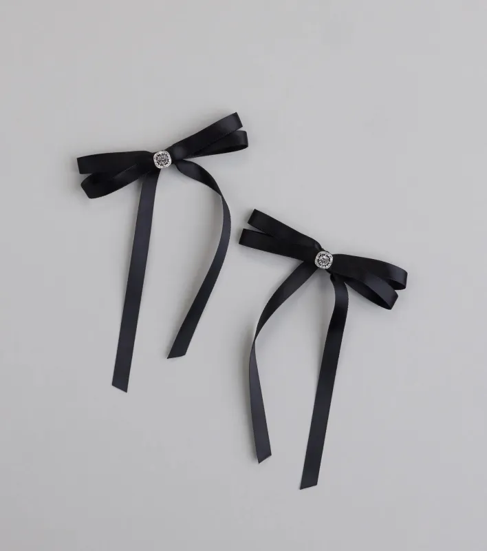 Hint Of Glamour Two Pack Hair Bow Set sold by Windsor