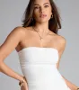 Sunshine Cutie Strapless Ruffle Eyelet Mini Dress sold by Windsor
