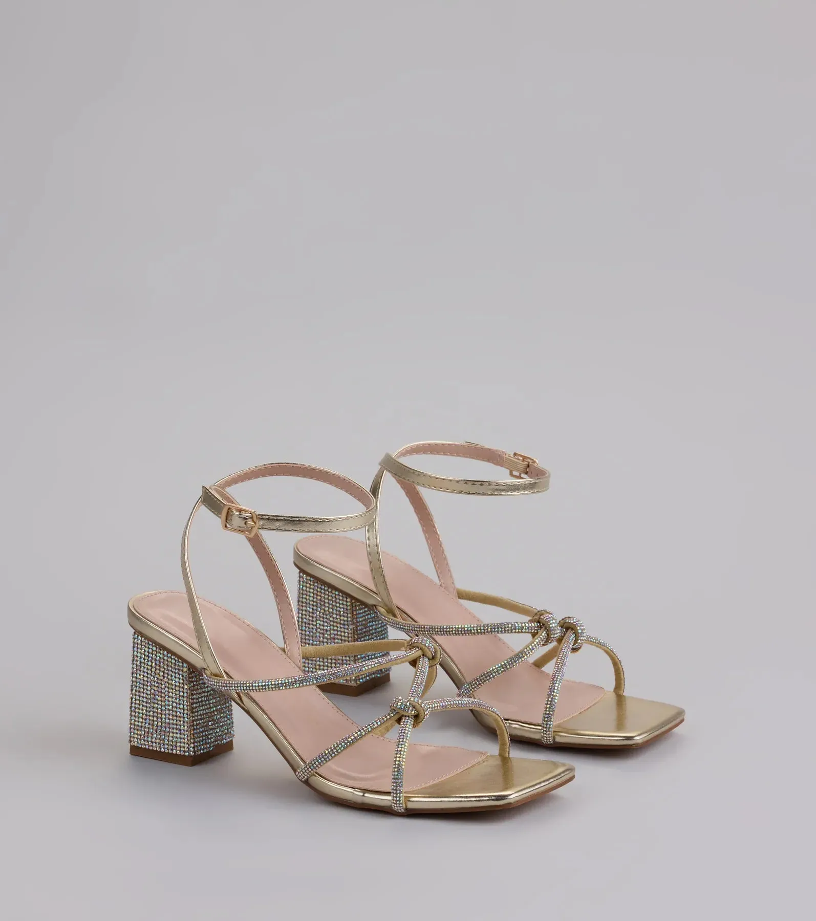 Bring The Glam Rhinestone Block Heels sold by Windsor product image thumbnail 5