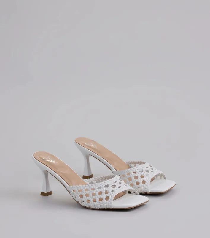 All Kinds Of Sweet Woven Stiletto Mules sold by Windsor