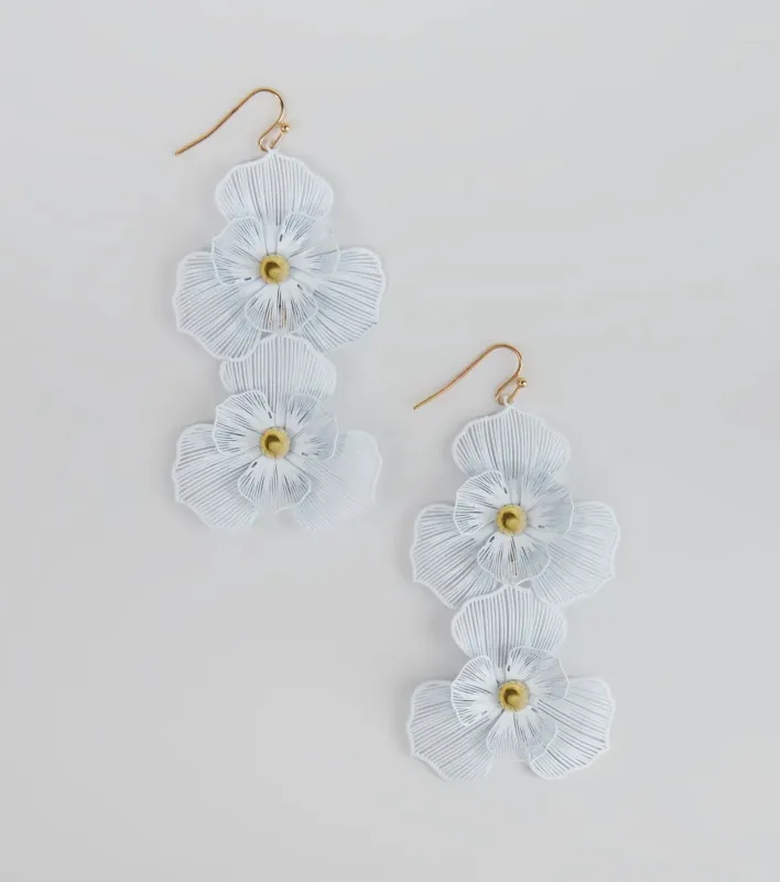 Whimsical Statement Flower Earrings sold by Windsor