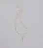 Devoted Love Faux Pearl Cross Chain Necklace sold by Windsor
