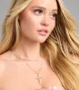 Devoted Love Faux Pearl Cross Chain Necklace sold by Windsor