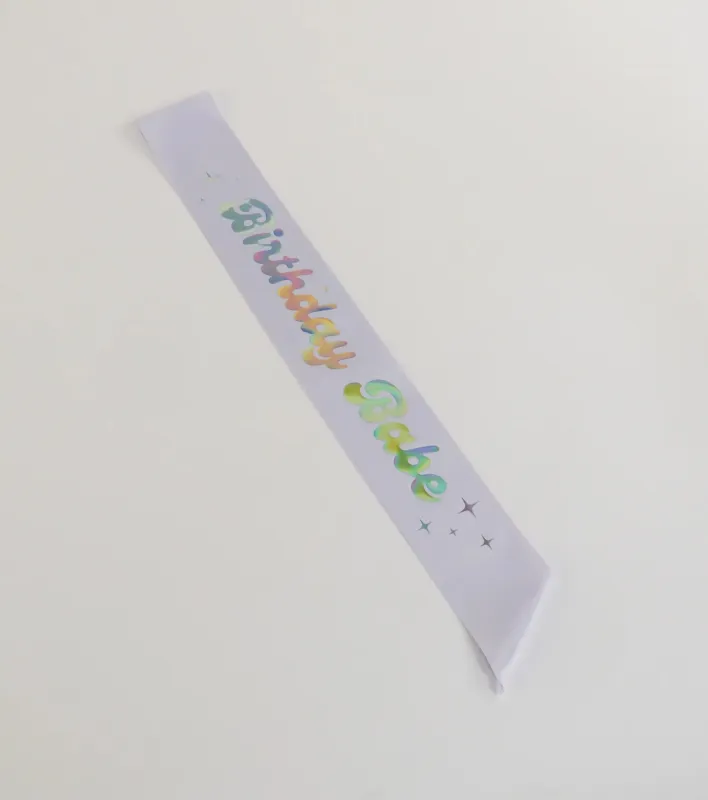 Birthday Babe Metallic Satin Sash sold by Windsor