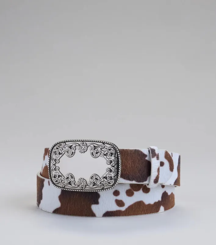 Moo Mood Cow Print Belt sold by Windsor