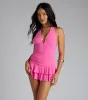 Golden Nights Halter Ruffle Romper sold by Windsor