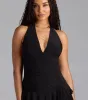 Golden Nights Halter Ruffle Romper sold by Windsor