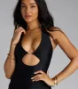 Gorgeously Sultry Halter Cutout Mini Dress sold by Windsor