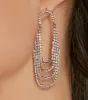 Glitzy Affair Rhinestone-Tiered Fringe Earrings sold by Windsor