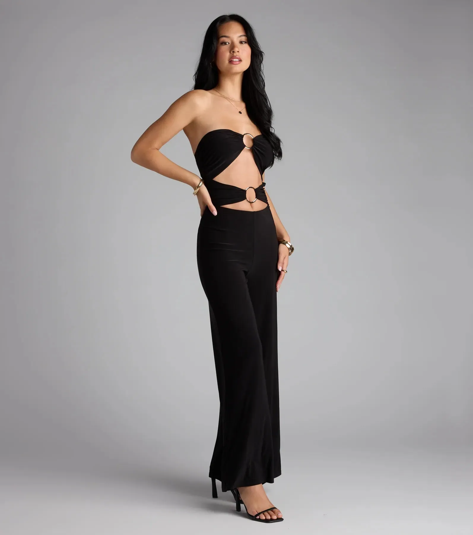 Get Like Me Cutout Wide-Leg Jumpsuit sold by Windsor product image thumbnail 4