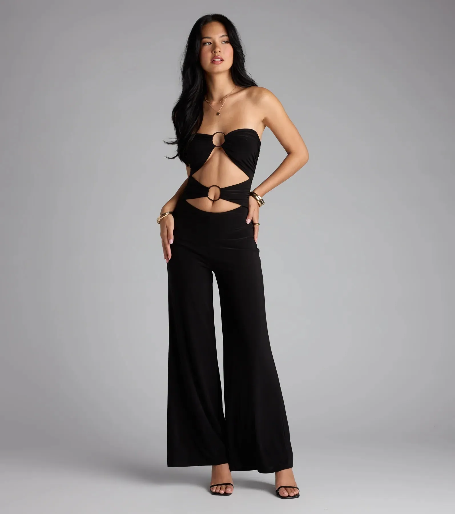 Get Like Me Cutout Wide-Leg Jumpsuit sold by Windsor