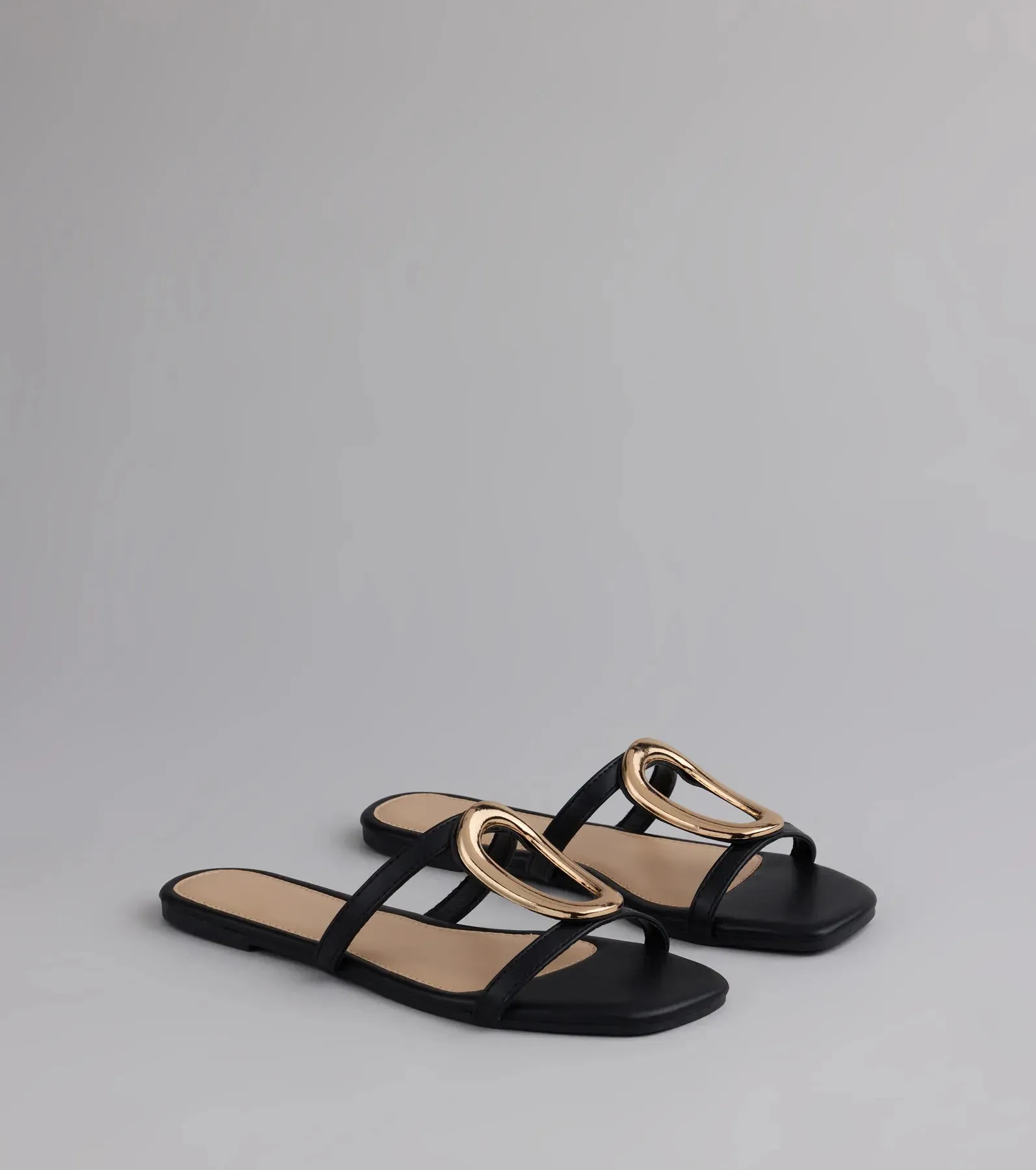 Chic And Sleek Square Strappy Flat Sandals sold by Windsor product image thumbnail 5