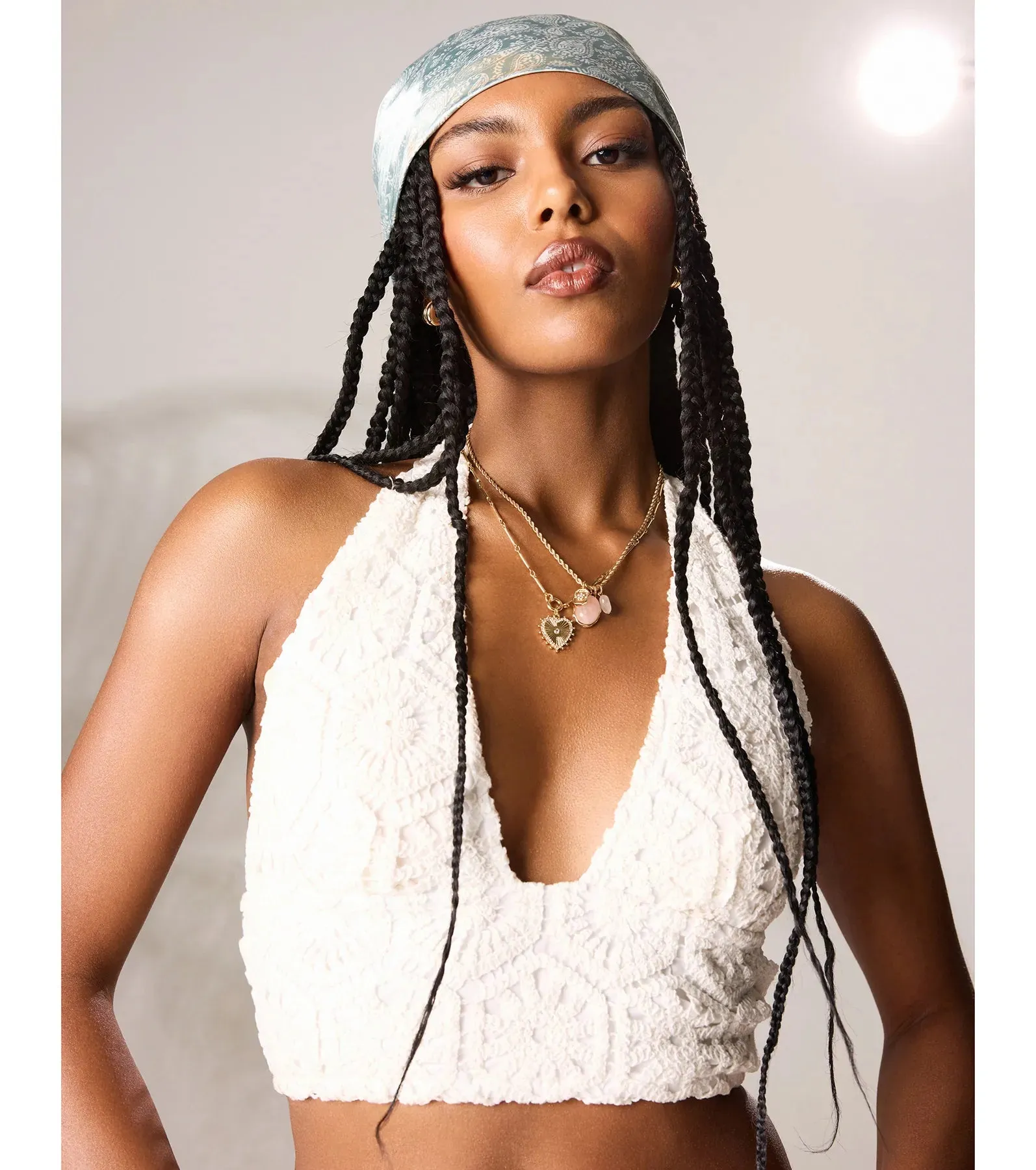 Get The Look Crochet Halter Crop Top sold by Windsor
