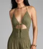 You've Got Flare Halter Cutout Wide Leg Jumpsuit sold by Windsor