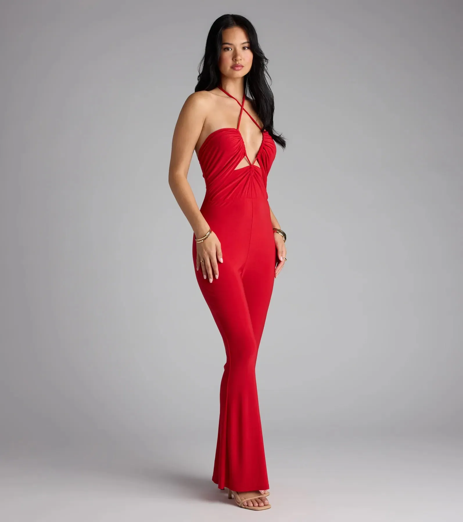 Sultry Girl Halter Cutout Jumpsuit sold by Windsor product image thumbnail 4