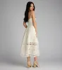 Lovely Day Eyelet A-Line Midi Dress sold by Windsor