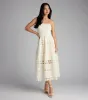 Lovely Day Eyelet A-Line Midi Dress sold by Windsor