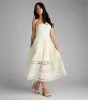 Lovely Day Eyelet A-Line Midi Dress sold by Windsor