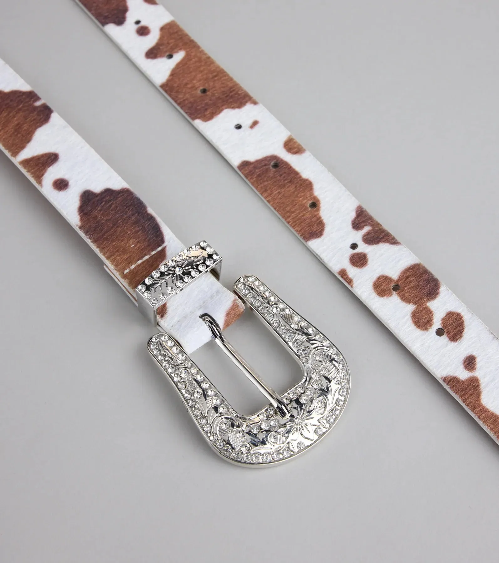 Glam By The Countryside Cow Rhinestone Buckle Belt sold by Windsor product image thumbnail 2