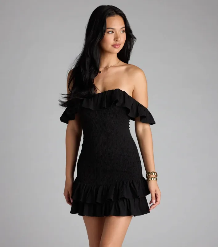 Definition Of Cute Off-The-Shoulder Mini Dress sold by Windsor