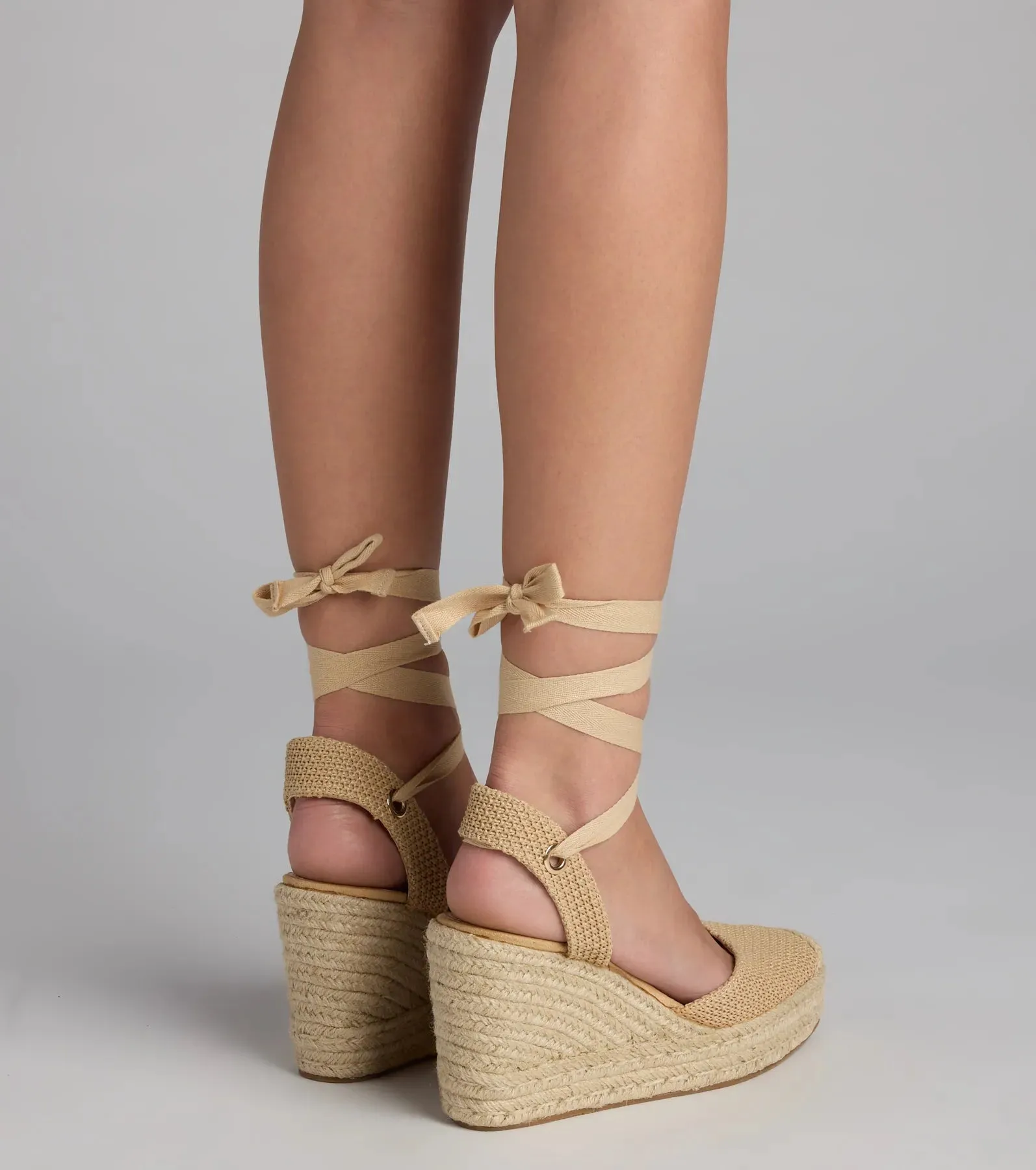 Weekend Getaway Lace-Up Espadrille Wedges sold by Windsor product image thumbnail 4