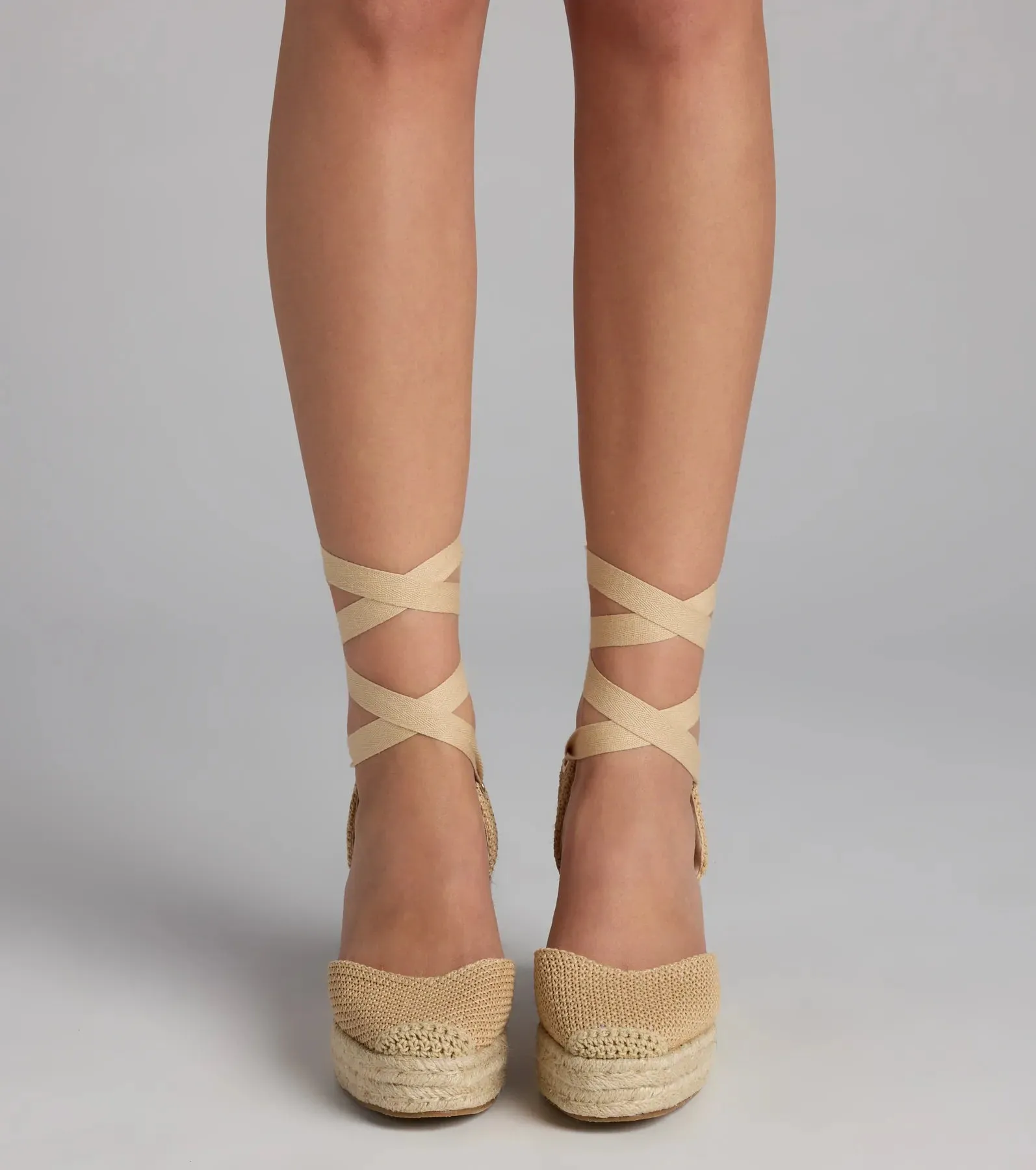 Weekend Getaway Lace-Up Espadrille Wedges sold by Windsor product image thumbnail 2