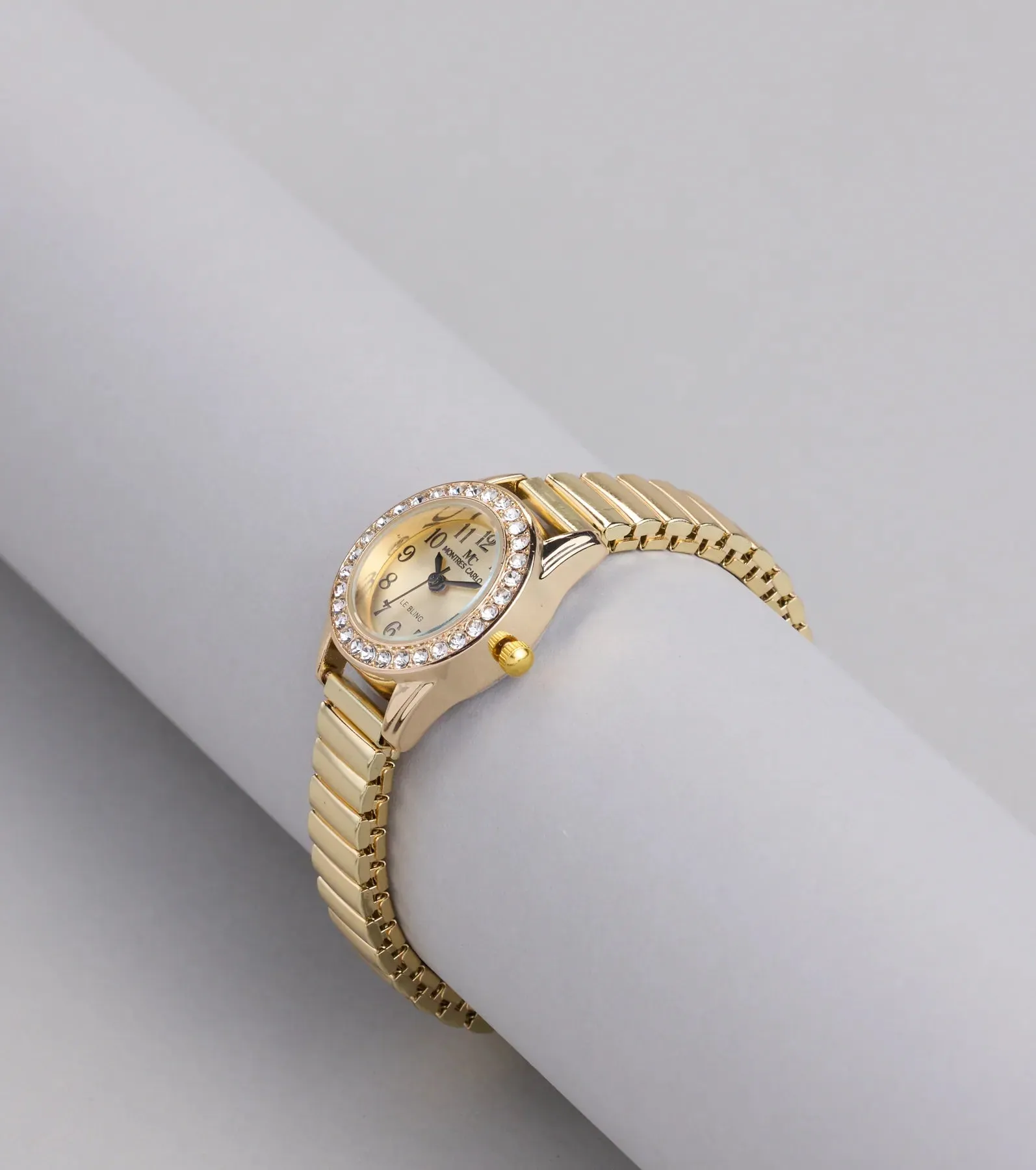 Rise And Shine Rhinestone Clock Trim Watch sold by Windsor