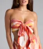 Summer Glow-Up Watercolor Woven Tube Top sold by Windsor