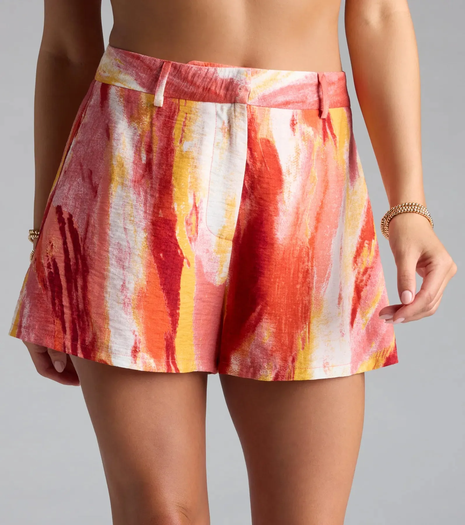 Summer Glow-Up Watercolor Woven Shorts sold by Windsor product image thumbnail 3