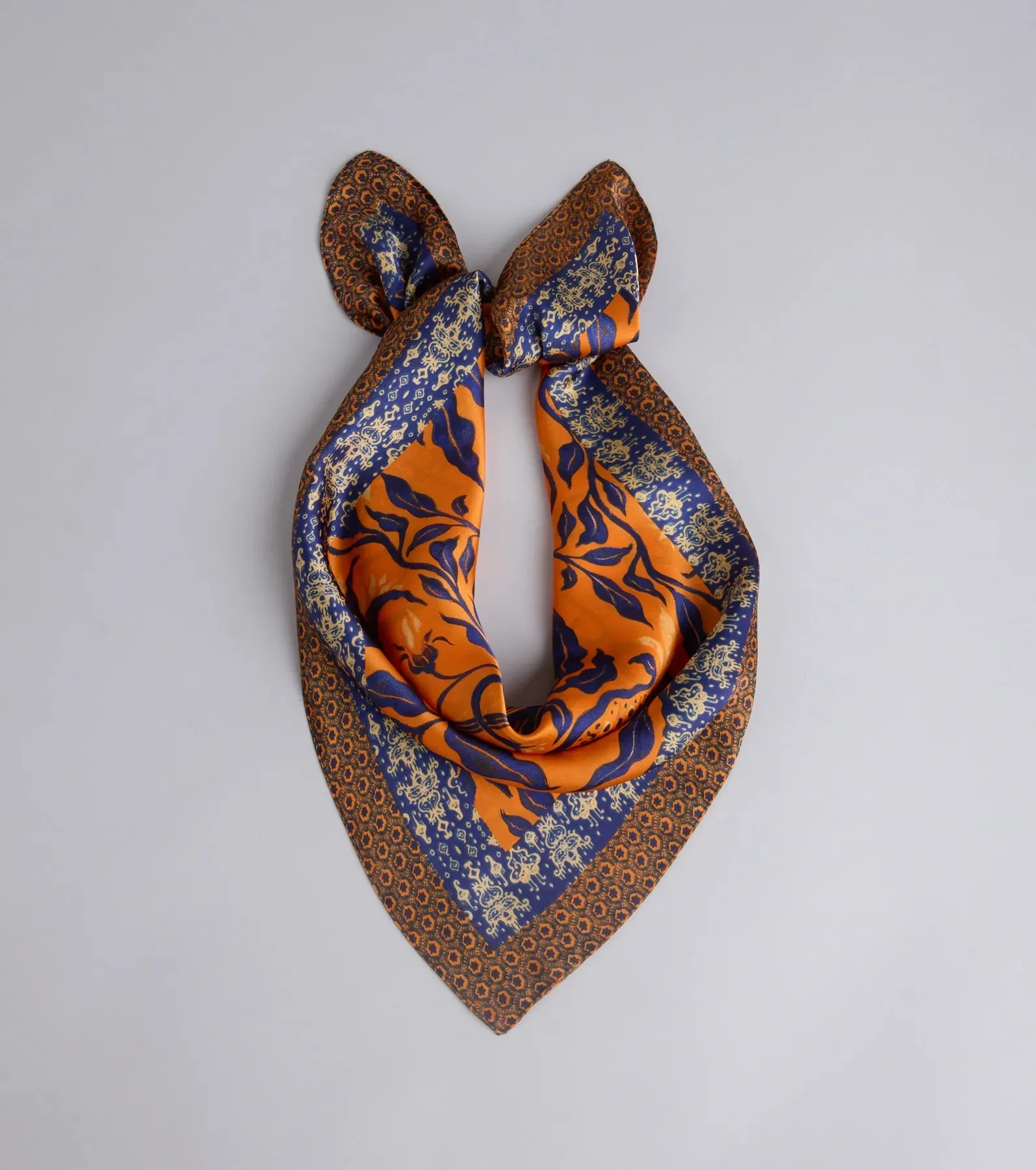 Boho Chic Floral Satin Scarf sold by Windsor